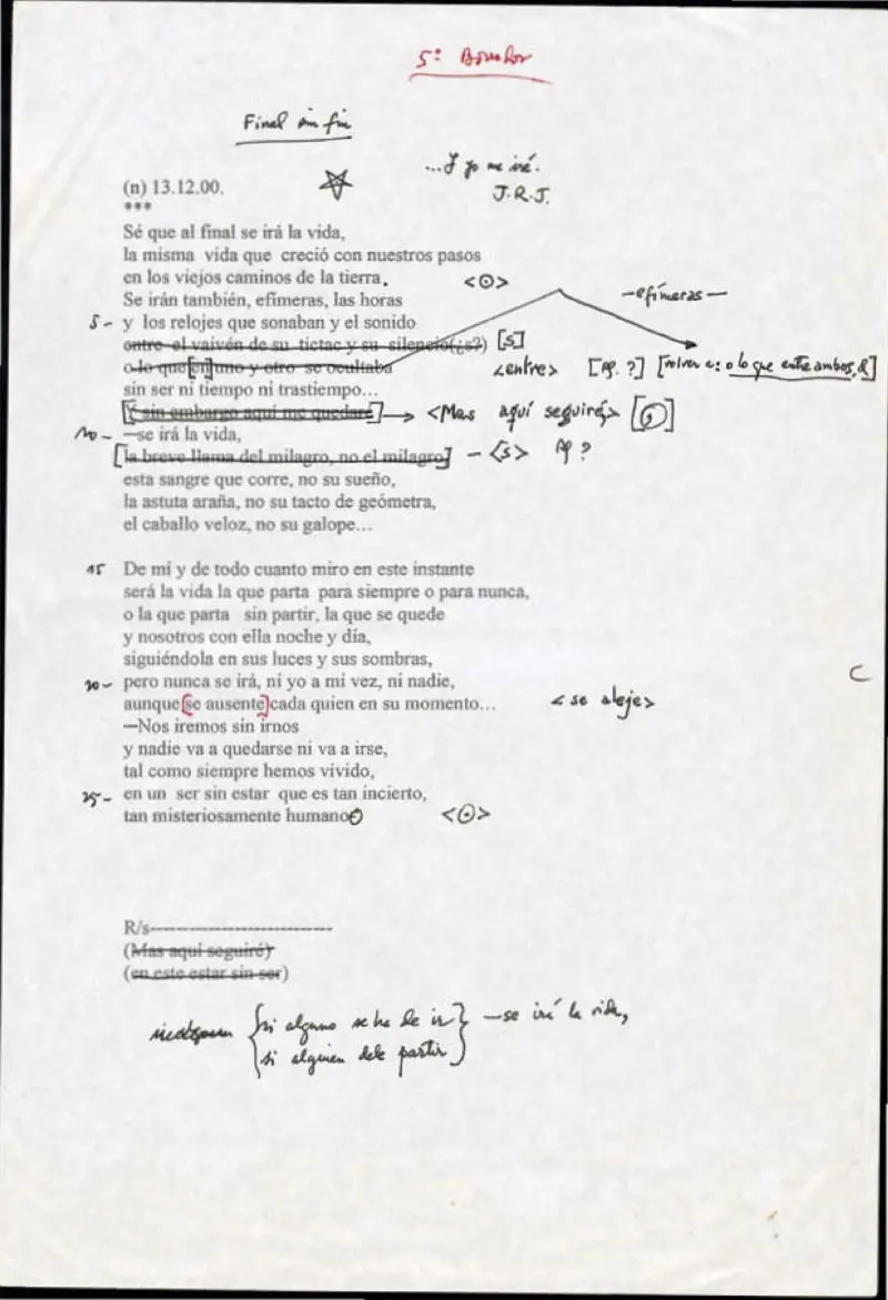 "Final sin fin" by Eugenio Montejo