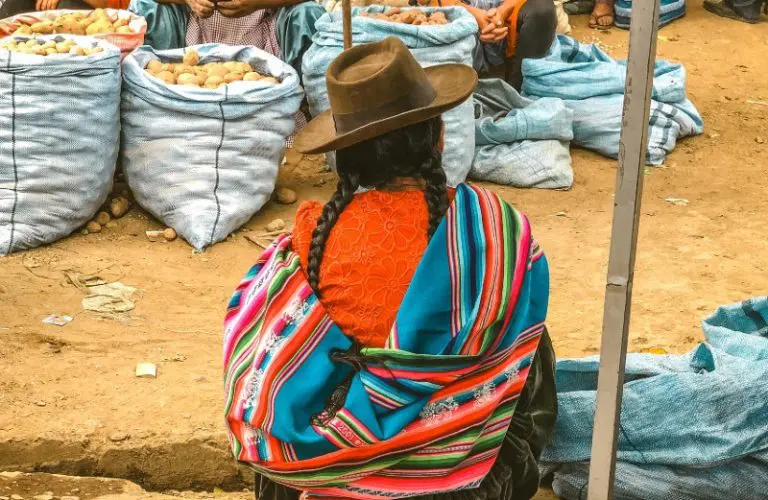 Woman at market, Bolivia